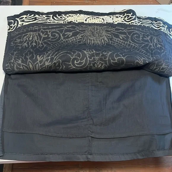 Kokomo Unlimited Lotus Embroidery Skirt Women's Small Black Ivory Maxi Sample - Picture 7 of 9